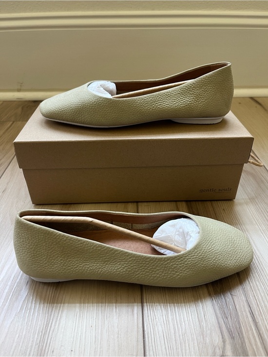 gentle souls Shoes - gentle souls by Kenneth Cole Eugene Lime Green Ballet Leather Flats Balletcore